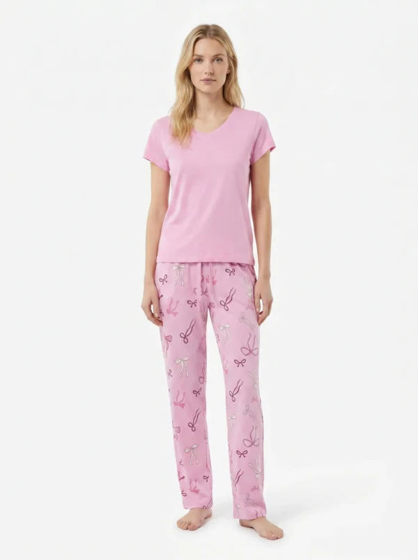 Vanilla Bow Comfort Pajama Set