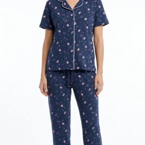 Women's Printed Short-Sleeve Pajama Set