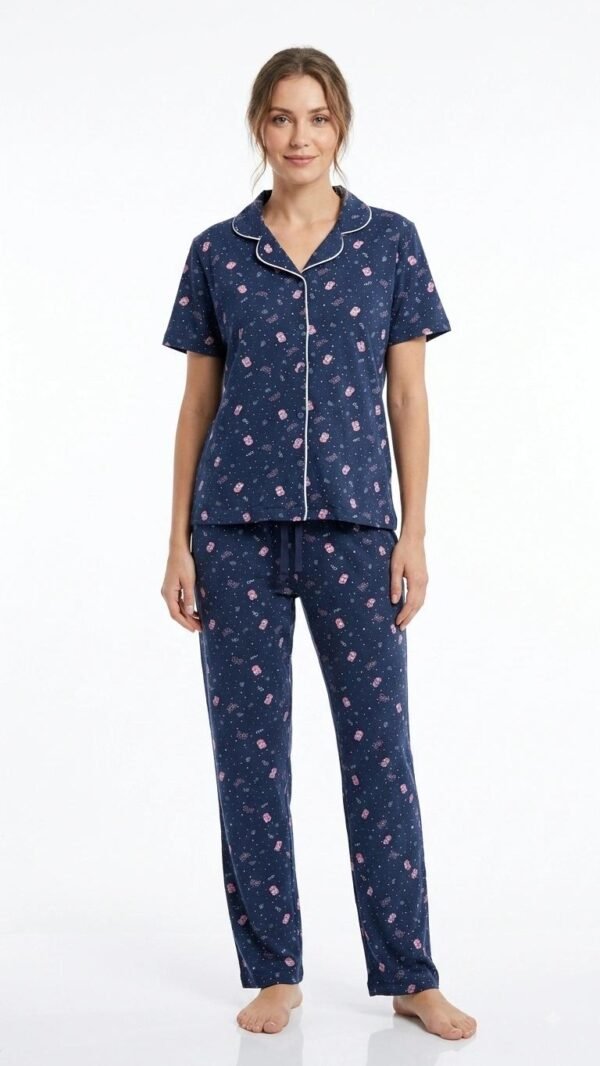 Women's Printed Short-Sleeve Pajama Set