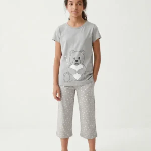 Vanilla Girls Teddy Heart Pajama Set