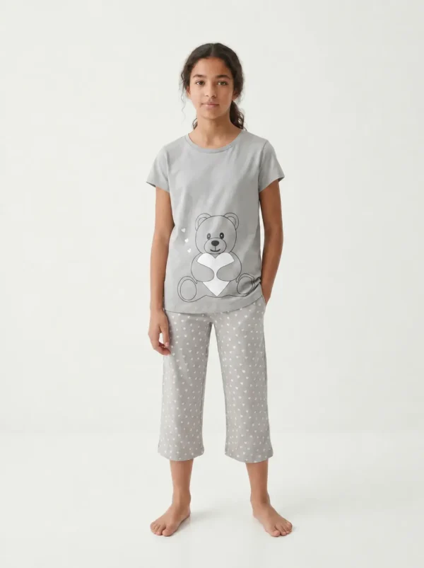 Vanilla Girls Teddy Heart Pajama Set