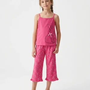 Vanilla Girls Bunny & Bows Capri Pajama Set