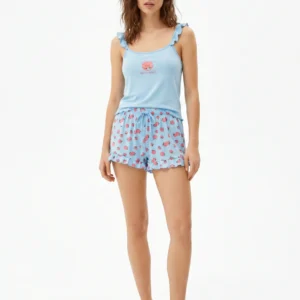 Vanilla Beachy Frill Pajama Set