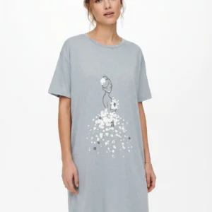 Vanilla Oversized Nightshirt Floral Girl Print
