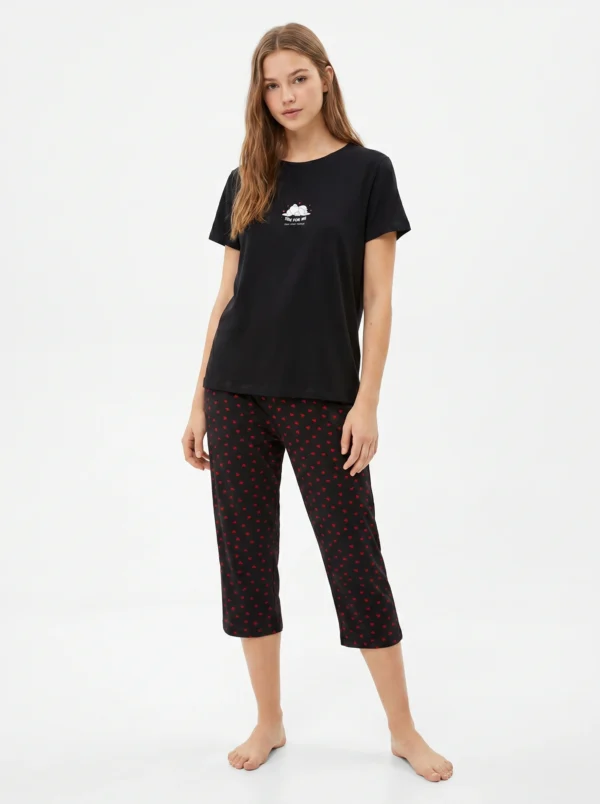 Vanilla Cozy Capri Hearts Lounge Set