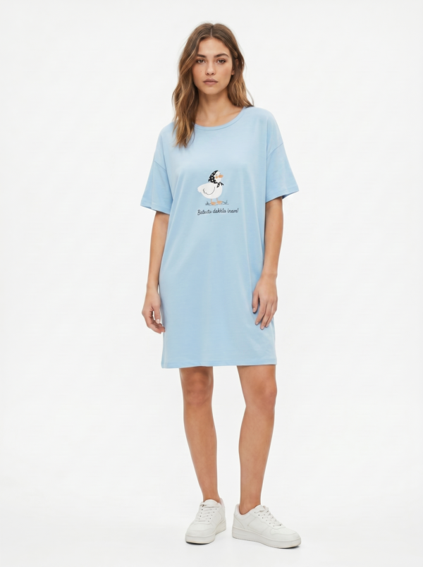 Vanilla Sleepy Duck Cotton Nightdress