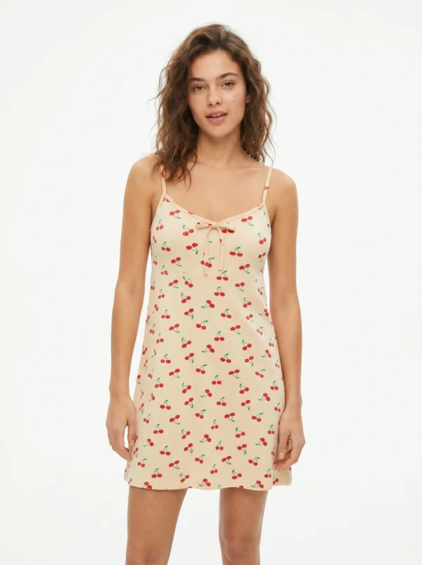 Vanilla Cherry Bliss Cotton Nightdress