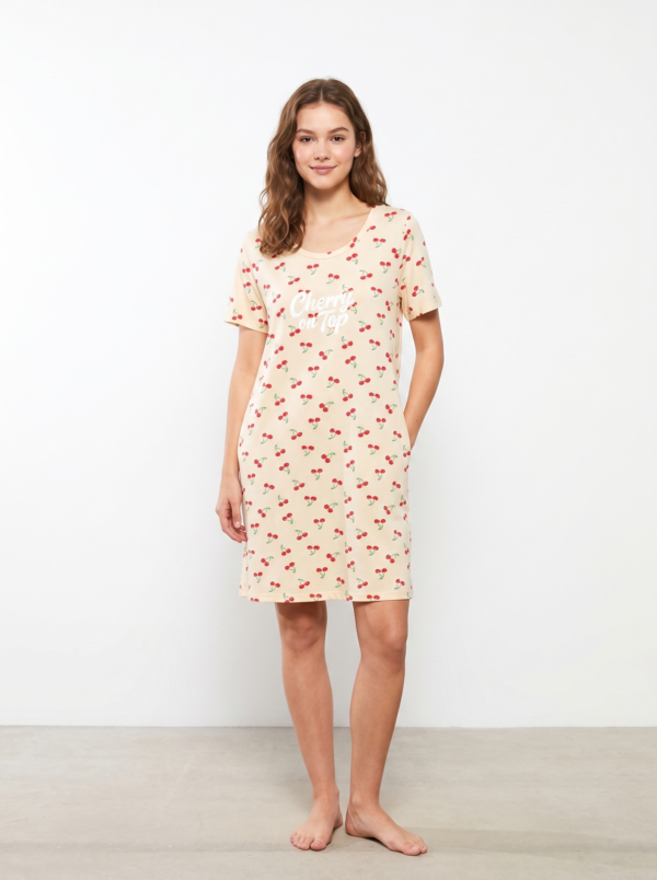 Vanilla Cherry On Top Cotton Nightdress