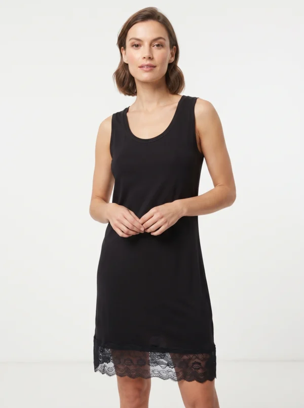 Vanilla Lace-Trim Nightdress